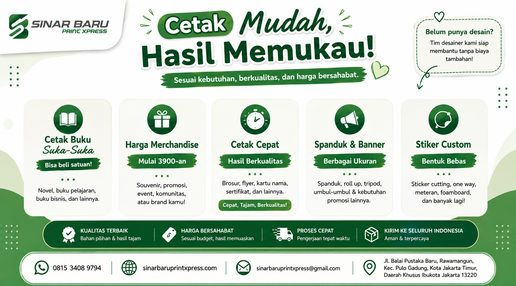 Sinar Baru Printing promo 2